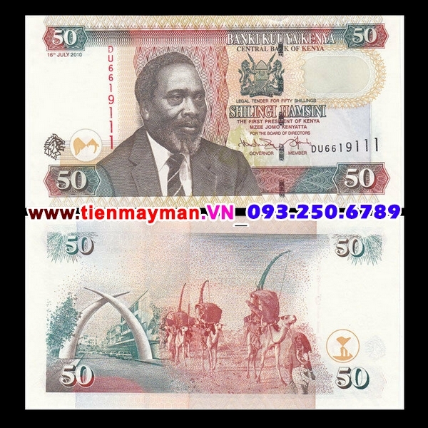 Tiền giấy Kenya 50 shillings 2009 UNC