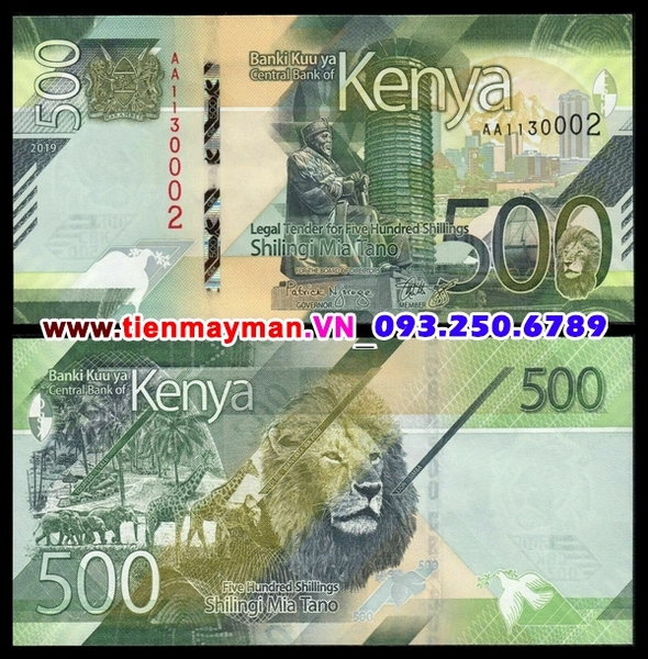 Tiền giấy Kenya 500 Shillings 2019 UNC