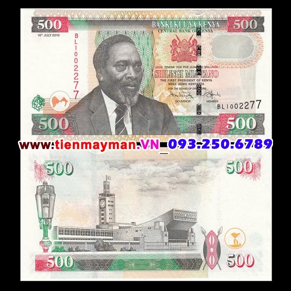 Tiền giấy Kenya 500 shillings 2009 UNC