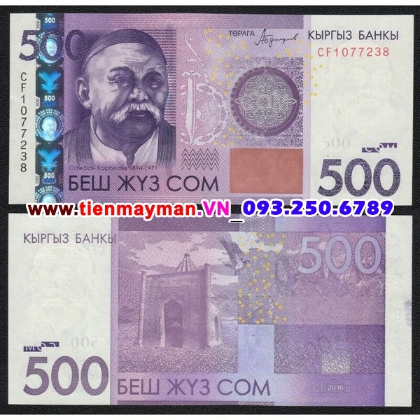 Tiền giấy Kyrgyzstan 500 Som 2016 UNC