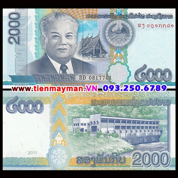 Tiền giấy Lào 2000 Kip 2011 UNC