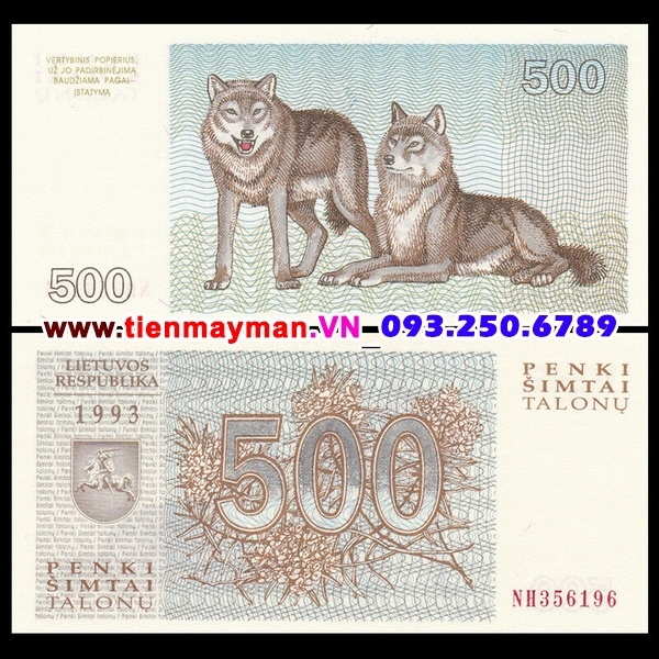 Tiền giấy Lithuania 500 Talonu 1993 UNC