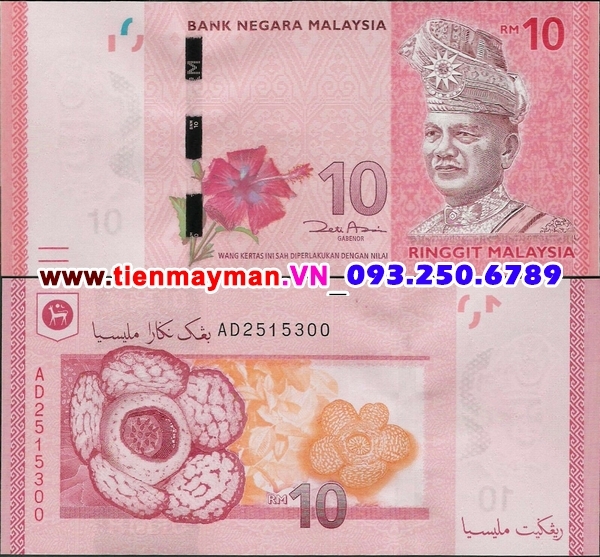 Tiền giấy Malaysia 10 Ringgit 2012 UNC