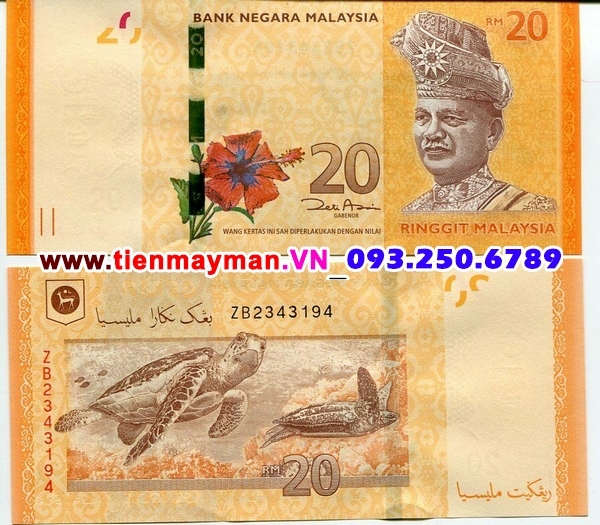 Tiền giấy Malaysia 20 Ringgit 2012 UNC