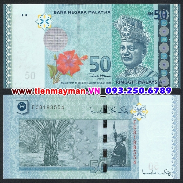 Tiền giấy Malaysia 50 Ringgit 2009 UNC