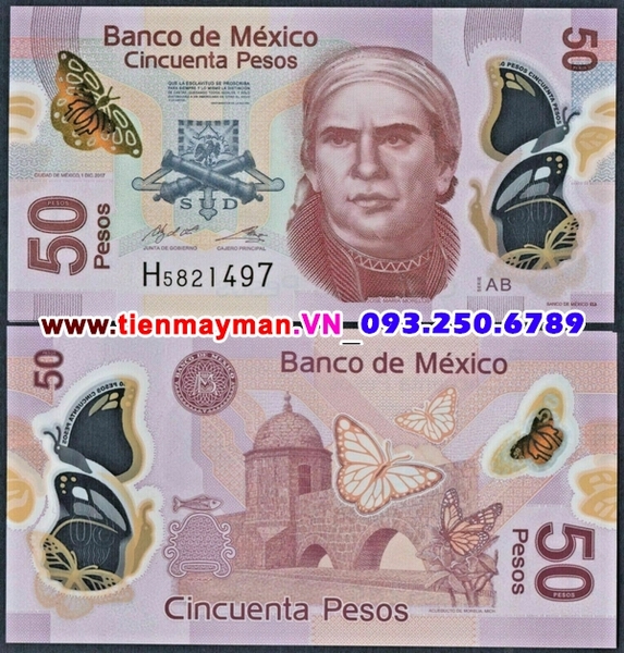 Tiền giấy Mexico 50 Pesos 2013 UNC polymer