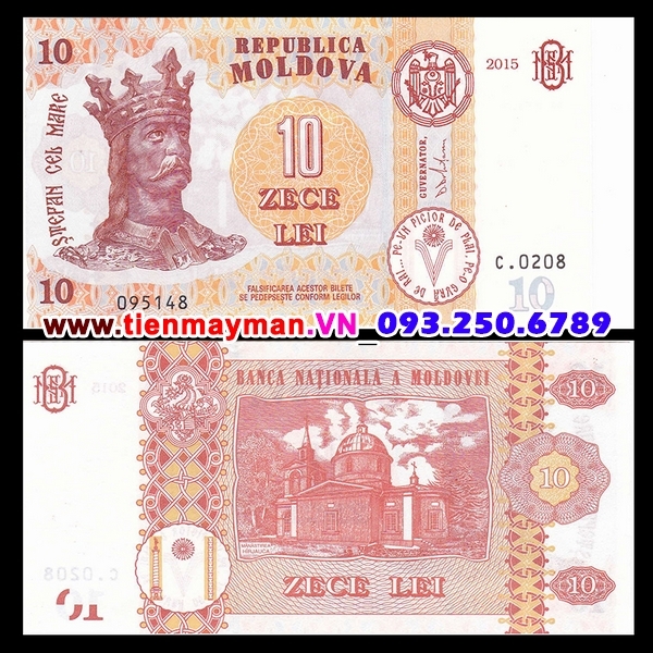 Tiền giấy Moldova 10 Lei 2013 UNC