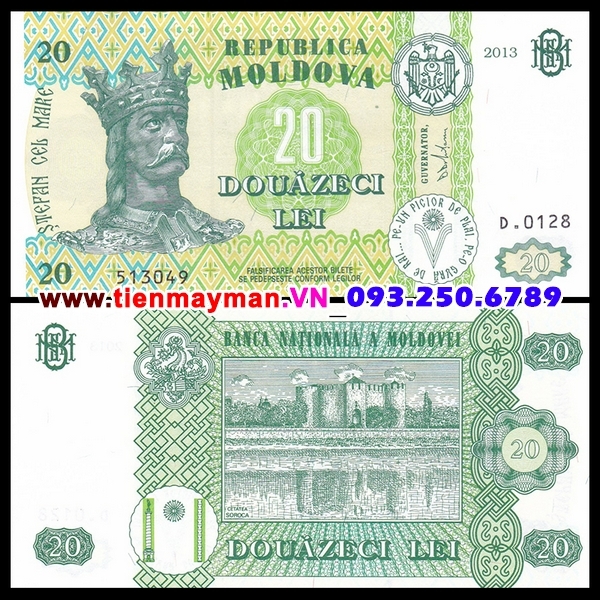 Tiền giấy Moldova 20 Lei 2013 UNC