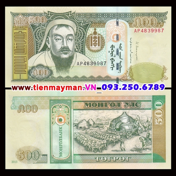 Tiền giấy Mông Cổ - Mongolia 500 Tugrik 201 UNC