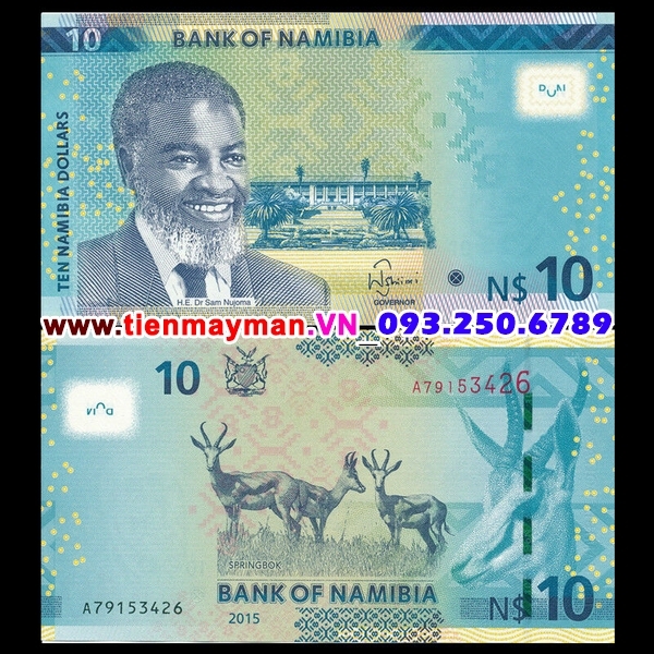 Tiền giấy Namibia 10 Dollar 2015 UNC