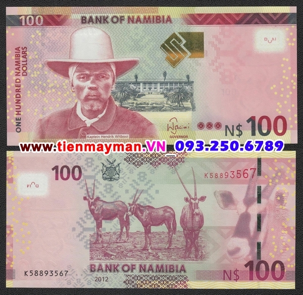 Tiền giấy Namibia 100 Dollar 2013 UNC