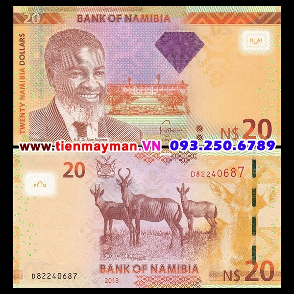 Tiền giấy Namibia 20 Dollar 2013 UNC