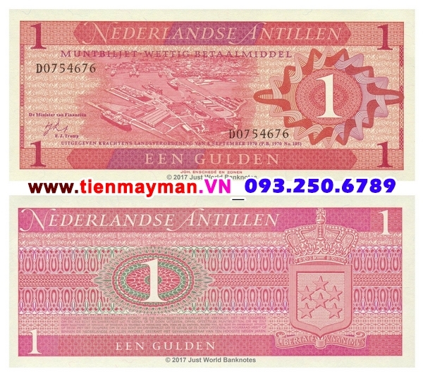 Tiền giấy Netherlands Antilles 1 Gulden 1970 UNC