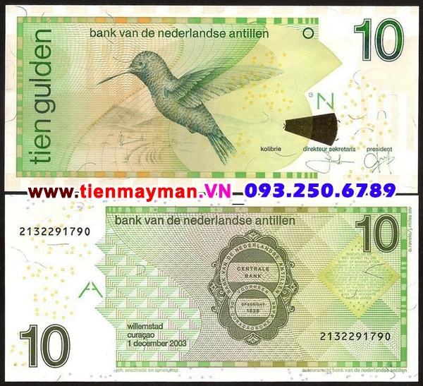 Tiền giấy Netherlands Antilles 10 Gulden 2003 UNC