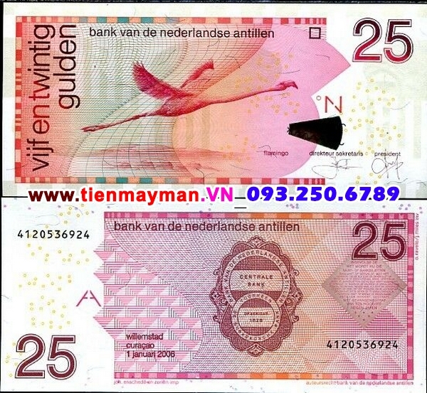 Tiền giấy Netherlands Antilles 25 Gulden 2003 UNC