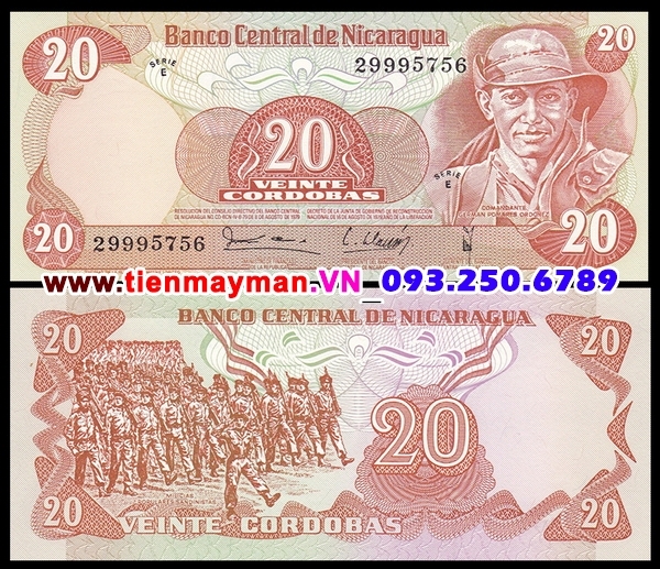 Tiền giấy Nicaragua 20 Cordobas 1979 UNC
