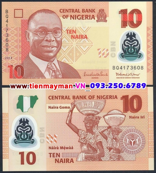 Tiền giấy Nigeria 10 Naira 2009 UNC polymer