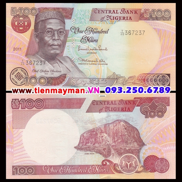 Tiền giấy Nigeria 100 Naira 2011 UNC