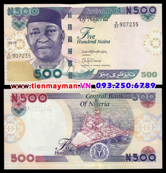 Tiền giấy Nigeria 500 Naira 2010 UNC