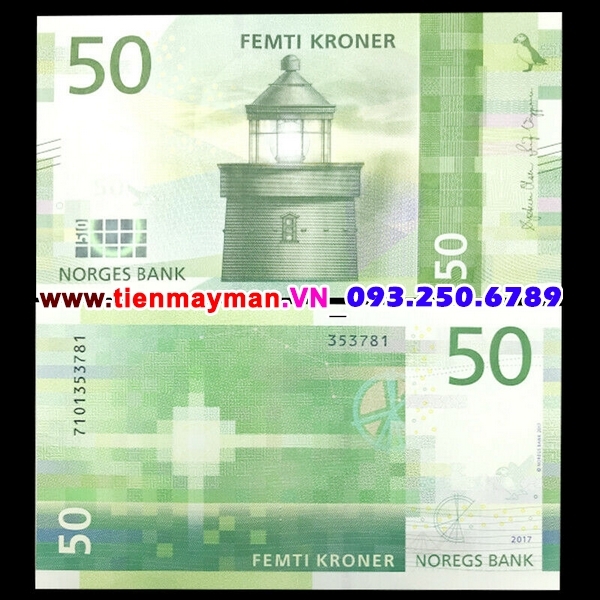 Tiền giấy Na Uy 50 Kroner 2017 UNC