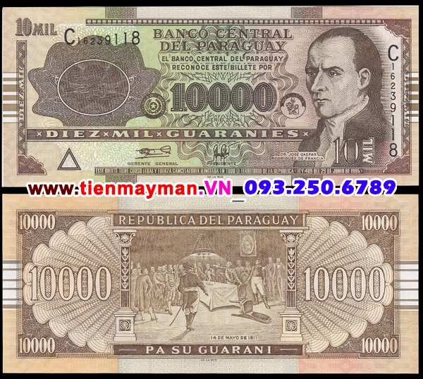 Tiền giấy Paraguay 10000 Guaranies 2011 UNC