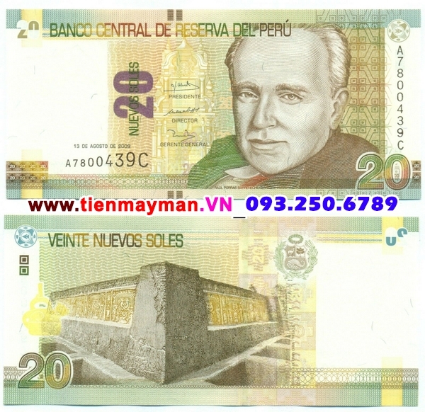 Tiền giấy Peru 20 Soles 2011 UNC