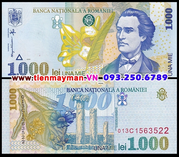 Tiền giấy Romania 1000 Lei 1998 UNC