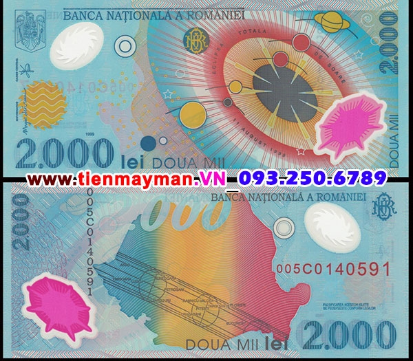 Tiền giấy Romania 2000 Lei 2000 UNC polymer