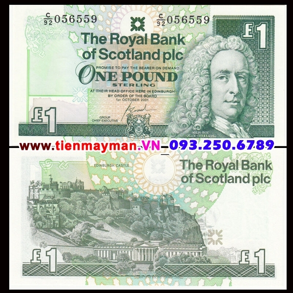 Tiền giấy Scotland 1 Pound 2001 UNC Bank of Scotland