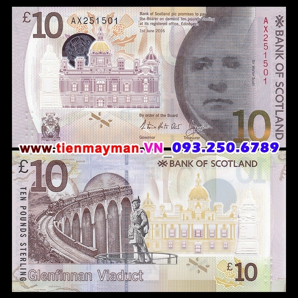 Tiền giấy Scotland 10 Pound 2017 Bank of Scotland