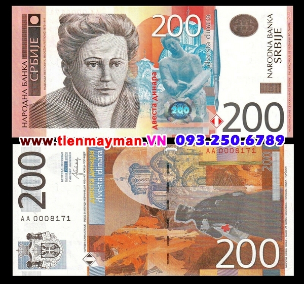 Tiền giấy Serbia 200 Dinara 2011 UNC