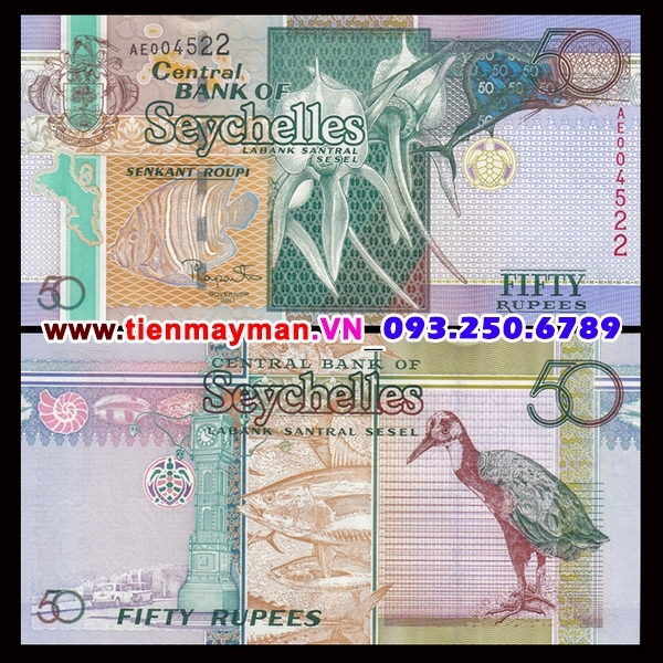 Tiền giấy Seyschelles 50 Rupees 2011 UNC