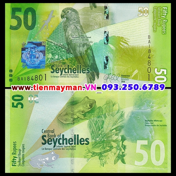 Tiền giấy Seyschelles 50 Rupees 2016 UNC