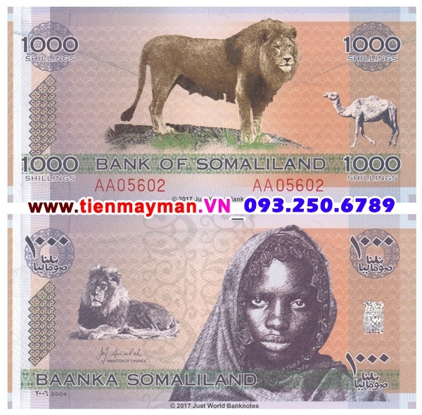 Tiền giấy Somaliland 1000 Shillings 2006 UNC