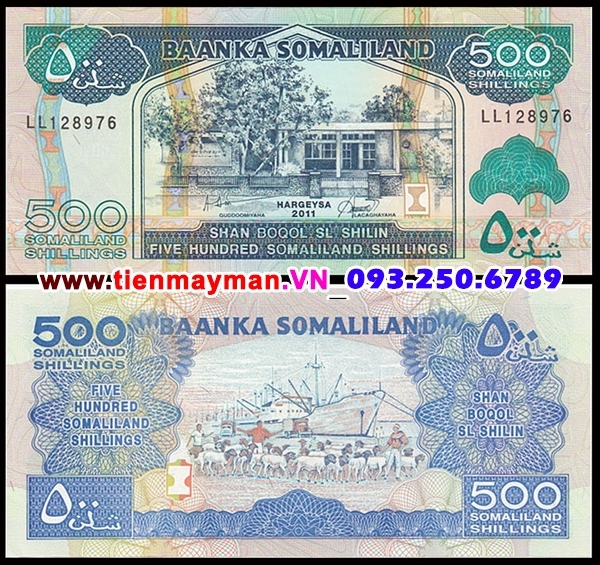 Tiền giấy Somaliland 500 Shillings 2011 UNC