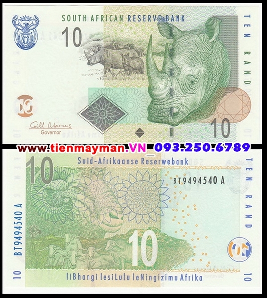 Tiền giấy Nam Phi 10 Rand 2009 UNC