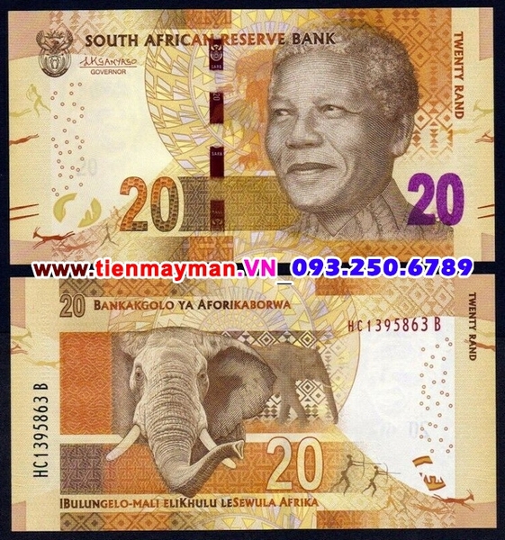 Tiền giấy Nam Phi 20 Rand 2012 UNC