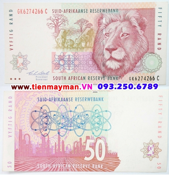 Tiền giấy Nam Phi 50 Rand 2009 UNC