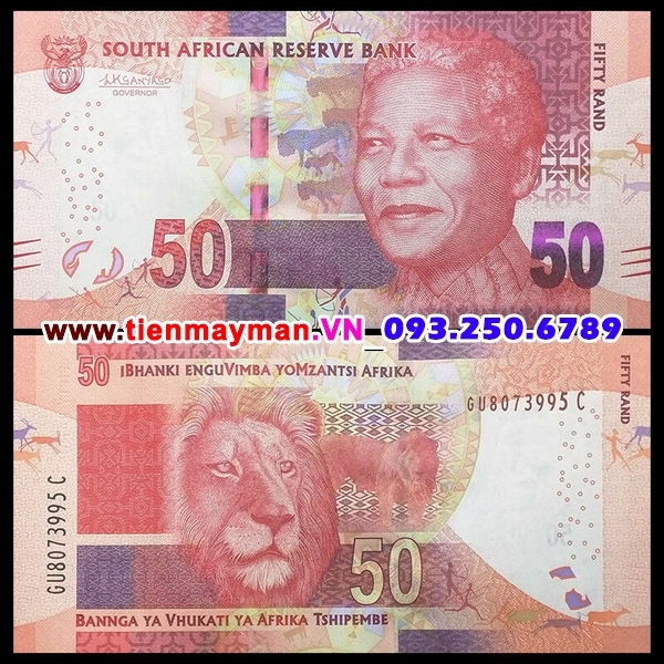 Tiền giấy Nam Phi 50 Rand 2012 UNC