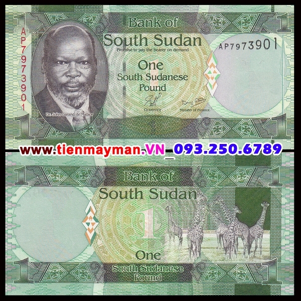 Tiền giấy South Sudan 1 Pound 2011 UNC