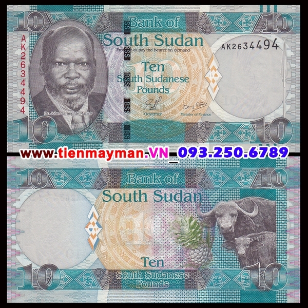 Tiền giấy South Sudan 10 Pound 2011 UNC