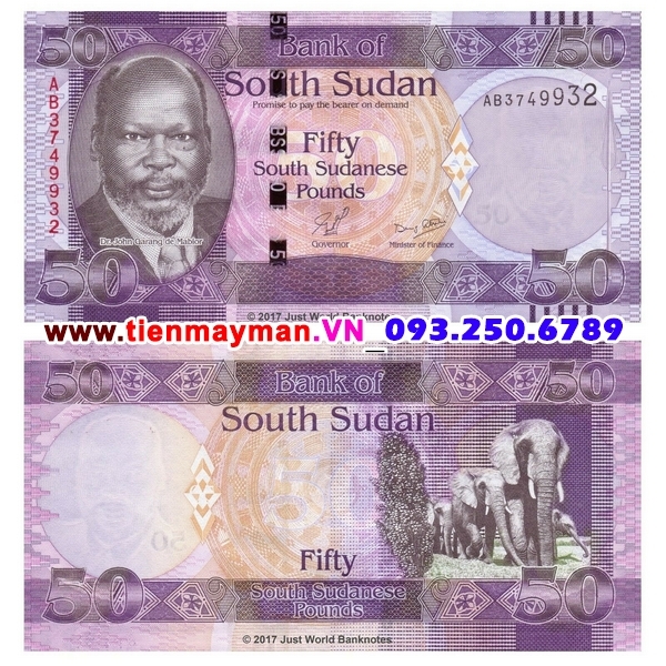 Tiền giấy South Sudan 50 Pound 2011 UNC