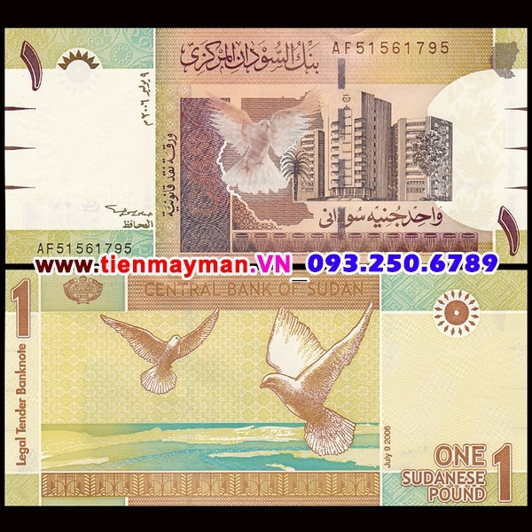 Tiền giấy Sudan 1 Pound 2006 UNC