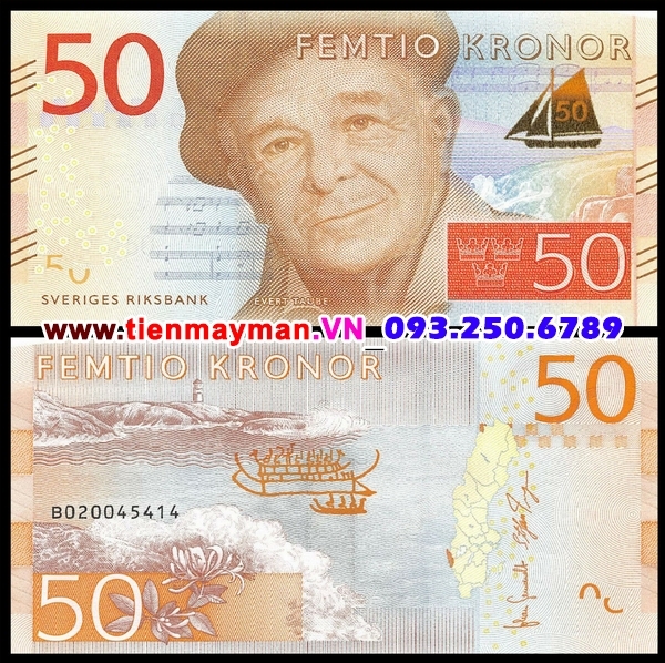 Tiền giấy Thuỵ Điển 50 Kronor 2015 UNC