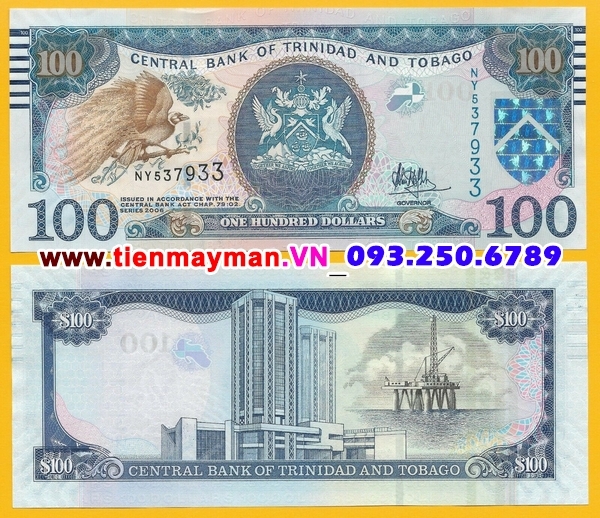 Tiền giấy Trinidad and Tobago 100 Dollar 2006 UNC