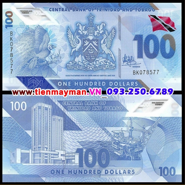 Tiền giấy Trinidad and Tobago 100 Dollar 2019 UNC polymer