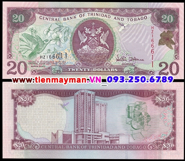 Tiền giấy Trinidad and Tobago 20 Dollar 2006 UNC