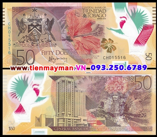 Tiền giấy Trinidad and Tobago 50 Dollar 2015 UNC polymer