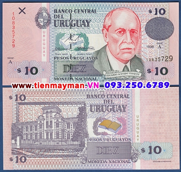 Tiền giấy Uruguay 10 Pesos 1998 UNC