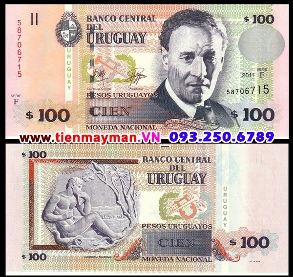 Tiền giấy Uruguay 100 Pesos 2011 UNC